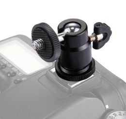 PULUZ 1pc Ball Head For Camera Tripod LED Light Flash Tripod Bracket Holder Mount 14 Shoe Adapter Cradle For DSLR DV5329659