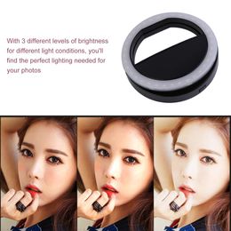 Mobile Phone Clip Selfie LED Automatic Flash For Cell Phone Smartphone Round Portable Selfie Flashlight Mini Camera Flashlight