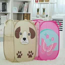 Laundry Bags 1Pcs Cartoon Foldable Basket Large Capacity Organiser For Household Dirty Clothes Nylon Mesh Bag Toy Storage