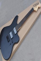 Factory Whole Black Electric Guitar with Iron PickupsRosewood Fretboard without InlayCan be Customised as request5124282