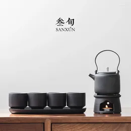 Teaware Sets Ceramic Tea Set Aesthetic Charms Chinese Black Teapot And Cup Gift Box Portable Tetera Porcelana BG50TS