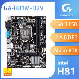 Motherboards Gigabyte GAH81MD2V Genuine Brand Motherboard LGA 1150 Socket Intel H81 Chipset DDR3 16GB 1600/1333MHz PCIE 2.0 Micro ATX