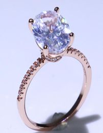 Size 510 Stunning Luxury Jewellery 925 Sterling Silver Dove Egg Oval Cut White Topaz CZ Diamond Eternity Wedding Ring Engagement Bn5927881