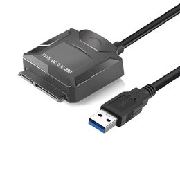 USB 3.0 To SATA Easy Drive Cable 7+15 PIN 2.5" 3.5" SSD HDD Hard Drive 10TB Support 5Gbps High Speed Adapter Expanding Connector