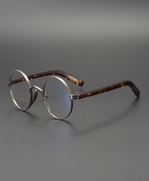 Exquisite retro style round frames for men and gentlemen full frame metal glasses tortoiseshell mirror legs glasses5321268