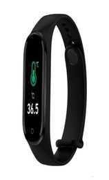 Smart Watches M4pro Smart Bracelet Temperature Measurement Electronic Exercise Step Heart Rate Blood Pressure Blood Oxygen Bracele1216623