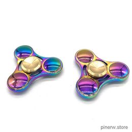 Decompression Toy Rainbow Fidget Spinner Toys Metal UFO Small Handheld Finger Spinners Gift for Kids Adults Spinning Top Focus Desk Fingertip