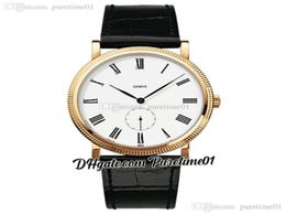 2022 Calatrava 5119J001 Automatic Mens Watch 40mm 18K Yellow Gold White Dial Roman Markers Black Leather Strap 11 Styles Watches 4513148