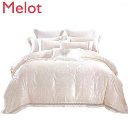 Bedding Sets High-End Mulberry Silk Embroidery Four-Piece Cotton Bed Set Ten-Piece Sheets And Pillowcases Comforter Home
