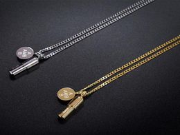 Chain Necklace Women Round Pendant Stainless Steel Hip Hop Long Men Fashion Gold Jewellery The Neck NecklacesPendant Necklaces2588952