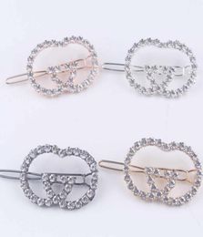 Bling Bling Crystal Letter Hair Clip Women Letters Barrettes for Gift Party Fashion Hair Accessories 4 Colors5917323