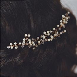 U Shaped Pearl Wedding Bridal Hair Pins Flower Messy Bun Maker Alloy Tiara for Woman Hair Styling Making Pins