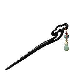 Headwear Hairstyle Design Tool Jade Rabbit Wood Chinese Style Headwear Wooden Hairpin Ancient Style Hairpin Hanfu Hair Sticks