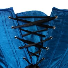 Women Embroidery Peacock Feather Overbust Corset and Bustiers Top Gothic Halloween Costumes