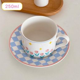 Cups Saucers Ceramic Cute Mugs Coffee Cup Espresso Services Special Reusable Beautiful Arab Set Taza Ceramica And Saucer