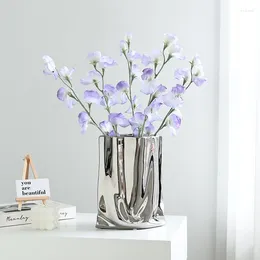 Decorative Flowers 5pcs/lot Artificial Bouquet For Home Decor Wedding Decoration Craft Vases Flower DIY Accessories LSAF071