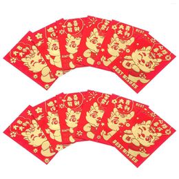 Gift Wrap 30 Pcs Envelope Lucky Money Stamped Small Red Bags Envelopes Li Xi Paper Dragon Pattern