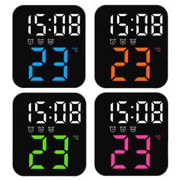 Digital Alarm Clock Temperature Dual Alarm Snooze Desktop Table Clock Night Mode 12/24H LED Clock Watch