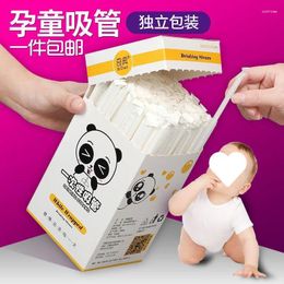 Disposable Cups Straws Straw Children Pregnant Women Babies Drinking Water Congee Drinks Transparent Plastic Bendable Independent Pac