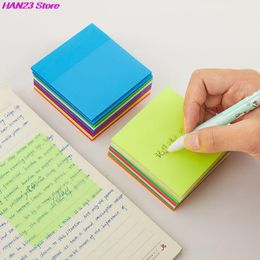 50 sheets 76 * 76mm Transparent Sticky Note Pads Waterproof Self-Adhesive Memo Notepad School Office Supplies Stationery