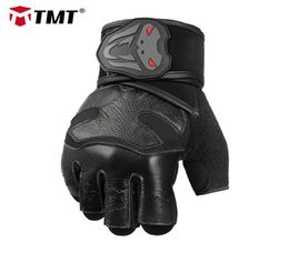 TMT Gym Gloves Weightlifting Fitness Workout Crossfit Sports Bodybuilding Dumbbells Weight Training Half Finger Men Wrist Gloves Q1693264