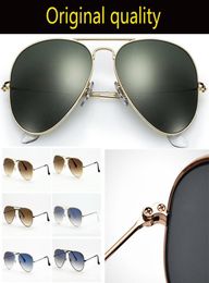 TOP Quality Classic Pilot Style Sunglasses Men Women 55mm 58mm 62mm Size Real Glass Lenses Sun Glasses Gafas De Sol Mujer5067121