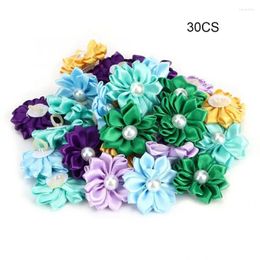 Dog Apparel 30Pcs Pet Multicolor Flower Hair Bows Grooming Accessories For Cat Medium Small Puppy Supplies