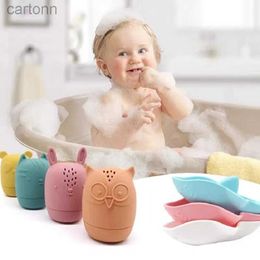 Bath Toys Baby Teether Silicone Bath Toy Set Shark Animal Floating Mould for Toddler Infant Bathtub Shower Squirt Spray Water Game Kid Gift 240413