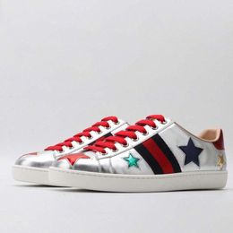 Designer Luxury Sneakers Platform Low Men Women Shoes Casual Trainers Tiger Embroidered Ace Bee White Green Red Stripes Shoe Walking j4nc#