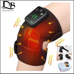Knee Massager Electric Joint Physiotherapy Quick Heating 3 Gears Effect Pain Relief Compress Vibration Massage Rechargeable 240403