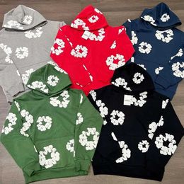 Mens Hoodies American Style New Harajuku Casual Long Sleeve Kapok Foam Hoodies Women Set 2024 Loose Cotton Pants Teen Couple Set Y2K Clothes 240412