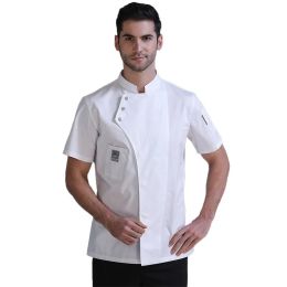 Chef Uniform for Men Women Short Sleeve Cook Shirt Bakery Restaurant Waiter Uniform Top Men's Kitchen Jacket