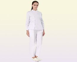 Women Nursing spa beauty salon uniform design nursing scrub long sleeve work uniform health care seven colors Elastic pants9111484