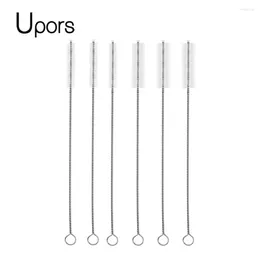 Drinking Straws UPORS 50pcs Straw Brush Cleaner Eco Friendly Nylon Stainless Steel Cleaning For Smoothie