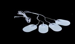 Electric Sex Toy Accessory Electric Nipple Pads Electrical Breast Pad Fetish Bdsm Gear Sex Toy 4 Pads With Lead Wire Whole2934417