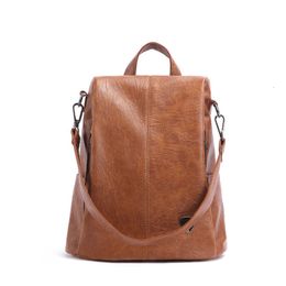 Theft Anti Backpack for Women in Spring/summer 2024 Korean Version Easy to Wear Large Capacity Soft Leather Fashionable Travel Bag Trend