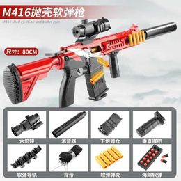 Gun Toys 2024 M416 Soft Bullet Case Spray M Manual Feed 98k Childrens Toy Gun Sniper Rifle Large Toy Gun Gift for Boys and Girls yq240413YWVV