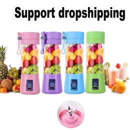 Juicers Portable Blender 6 Blades USB Electric Juicer Machine Blender Mixer Mini Food Processor Personal blender Vitamer