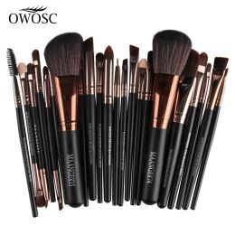 Kits OWOSC 22Pcs Makeup Brushes Tool Set Cosmetic Powder Eye Shadow Foundation Blush Blending Natural Beauty Make Up Brush Maquiagem