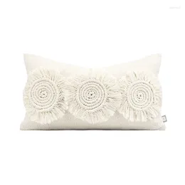 Pillow Simple Knitted Floral Covers Home Decorative Bedroom Sofa Cover Light Luxury Living Room SWaist Pillowcase