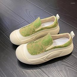 Casual Shoes Print Random Women Loafers Sport Sneakers Summer Platform Flats 2024 Designer Shallow Walking Retro Zapatos Mujer
