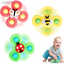 Bath Toys Cartoon Suction Cup Spinner Toy Baby Bath Toys Hand Spinning Toys with Suction Cup Water Play Toy Educational Toys for Baby Kid 240413