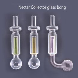 Cheapest Dab Straw Oil Burner Pipe Inner Honeycomb Perc Bubbler Smoking Water Pipes Oil Rig Concentrate Glass Oil Burner Bong with 30mm ball