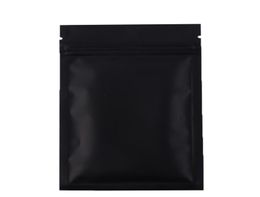 High quality 100 X Metallic Mylar ziplock bags flat bottom Black Aluminium foil small zip lock plastic bags6970310