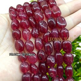 Natural Chalcedony Dark Red Ruby Colour Stone Irregular Chips Loose Spacer Beads for Jewellery Making Diy Earrings Accessories