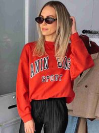 Mens Hoodies Letter Printed Sweatshirts for Women 2023 Autumn Winter Clothes Sport Fashion Pullovers Tops Female Loose Sweatshirt Hoodies 240412