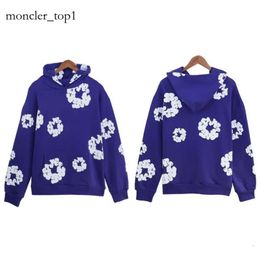 Men Hoodies Fashion Designer Luxurious Premium Brand Denim Teers Hoodie Mens Women's Hoodie Flower Puff Printed Sweatshirt High Street Clothing Trend 6343