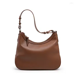 Totes Bags Women 2024 Cowhide Leather Shoulder Bag Lady Solid Color Crossbody Tote High Quality Luxury Handbags Designer Purse