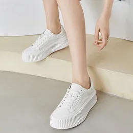 Casual Shoes Fashion White Biscuit Women's Comfortable Thick-soled High-top Sneakers 2024 Muffin Small