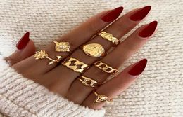 28pcs Gold Knuckle Stackable Band Rings Set for Women Silver Plated Comfort Fit Vintage Wave Joint Finger Rings Gift10783307008517
